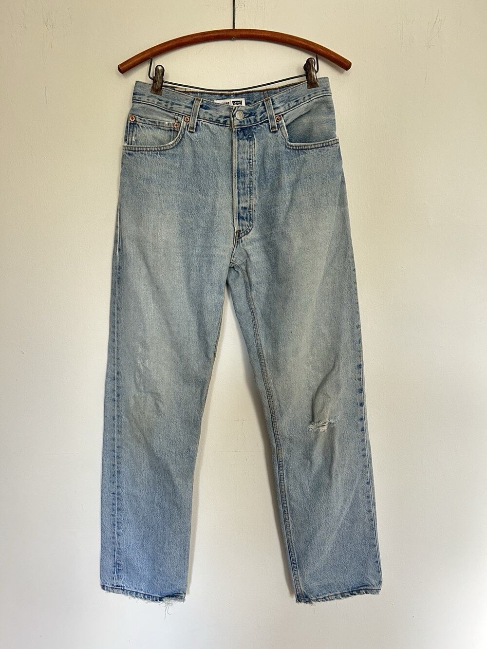 RE/DONE x Levi’s 501 Distressed Jeans Women’s 27x31 Light Wash USA Made